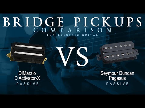 DiMarzio D ACTIVATOR X vs Seymour Duncan PEGASUS - Passive Bridge Pickup Guitar Tone Comparison Demo