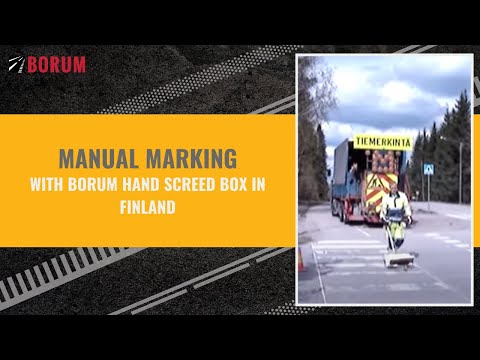 MANUAL MARKING with Borum hand screed box in Finland