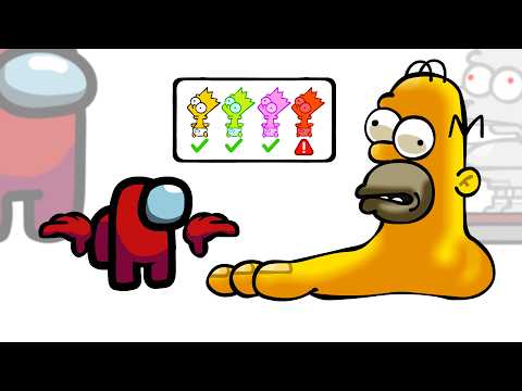 Mini Crewmate Kills Roblox You vs Homer Characters | Among Us