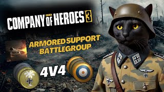Company of Heroes 3 | 4v4 Afrikakorps Multiplayer Gameplay - No Commentary