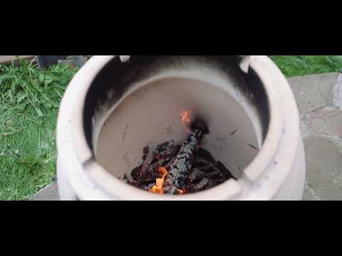 Миниатюра изображения товара Тандыр Технокерамика Степной с откидной крышкой (700мм)