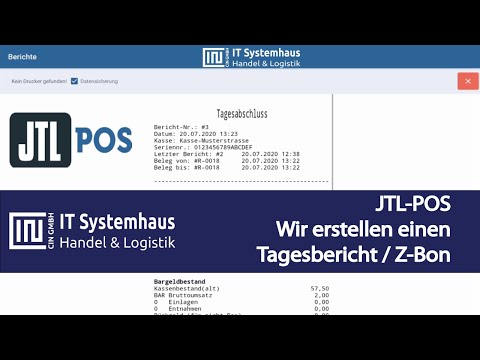 JTL Pos Tagesbericht / Z-Bon erstellen
