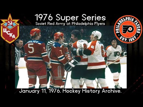 1976 Super Series: Soviet Red Army vs Philadelphia Flyers. January 11, 1976.
