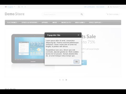 Info Popup for Customers - CS-Cart FREE Add-on by HungryWeb.net