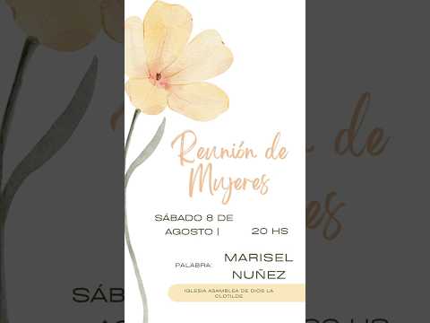 REUNION DE DAMAS IGLESIA ASAMBLEA DE DIOS 08/08/2026