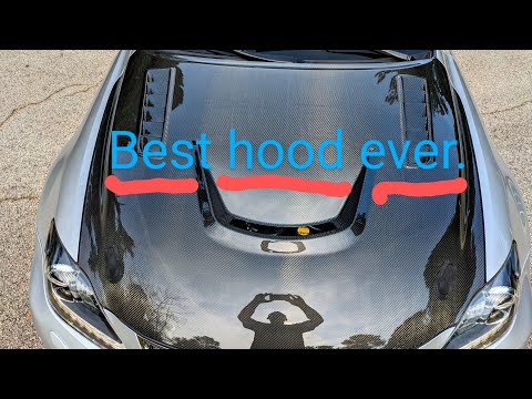 Lexus isf carbon fiber hood install, weight, pointers,and review