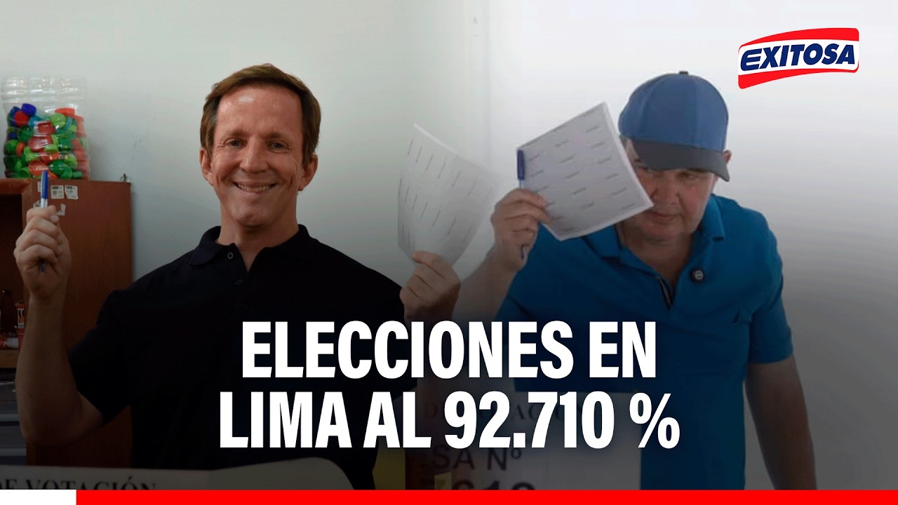 🔴🔵 Elecciones en Lima al 92.710 %: Renovación Popular con 27.703 % y Avanza País con 26.841 %