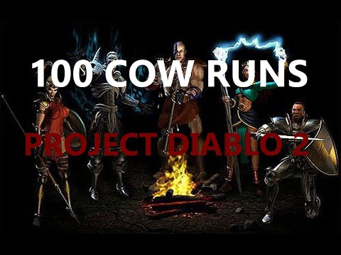 Project Diablo 2 (PD2) 100 Hell Cows Runs - Insane loot with low MF!!