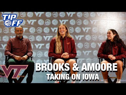 Virginia Tech's Kenny Brooks & Georgia Amoore Talk About Taking On Iowa | 2023-24 ACC Tipoff