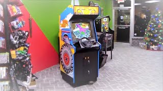 Taito's 1991 Double Axle Dedicated Arcade Game Cabinet - MONSTER TRUCKS!