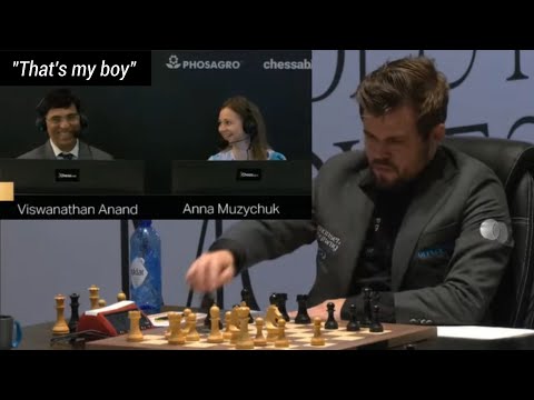 Vishy after Magnus played the move he suggested - "That's My Boy" || FIDE World Championship 2021