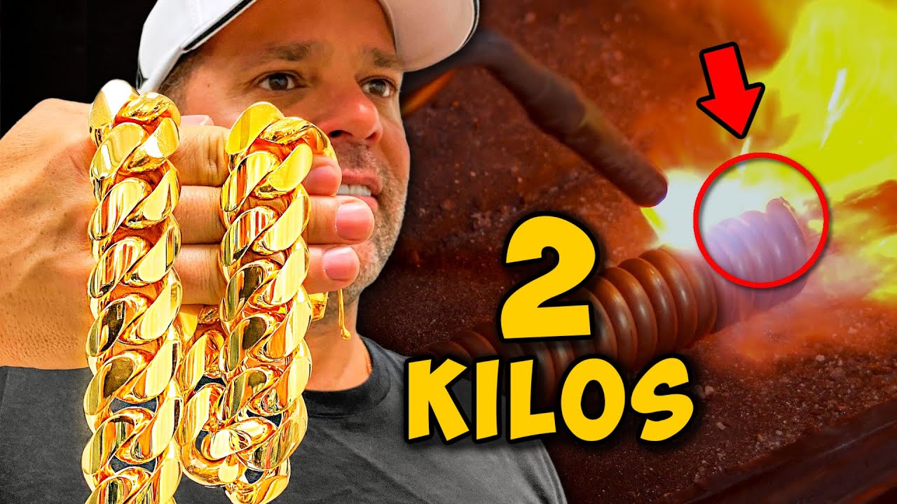 Así se hace una cadena cubana de oro de 2 kilos - ¡INCREÍBLE!