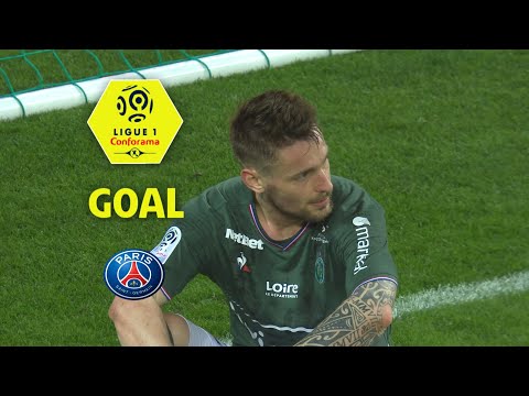 Goal Mathieu DEBUCHY (90'+2 csc) /AS Saint-Etienne - Paris Saint-Germain (1-1) (ASSE-PARIS)/2017-18