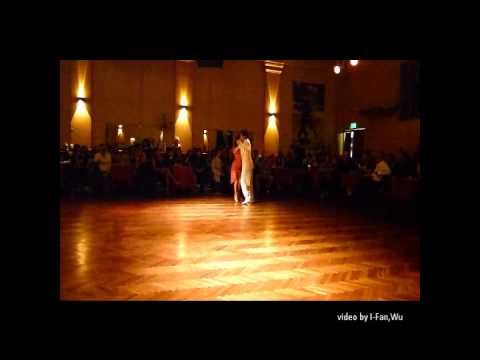  Silvana Anfossi  and  Matías Rodríguez  are  dancing  to  the  tango  "  Tu Boca Mintio  "