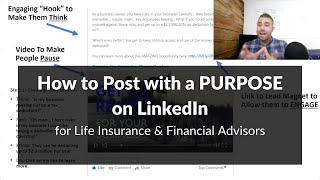 How to Post on LinkedIn - for Life Insurance & Financial Advisors
