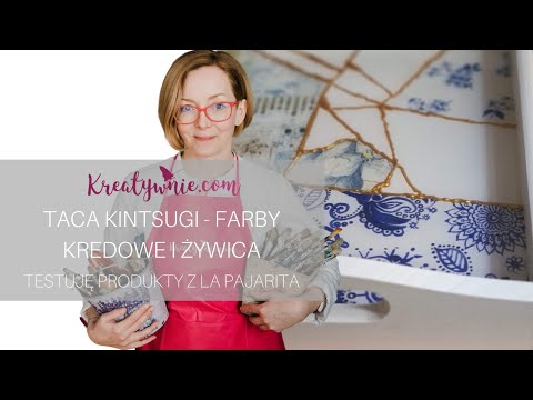 Taca decoupage - farby kredowe i żywica, DIY | Dorota Freitag