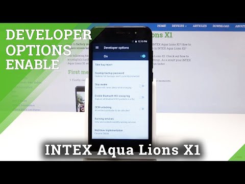 Developer Options in INTEX Aqua Lions X1 - OEM Unlock & USB Debugging