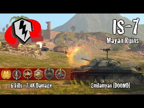 WoT Blitz IS-7 -  6 Kills 7,4k Damage Replay
