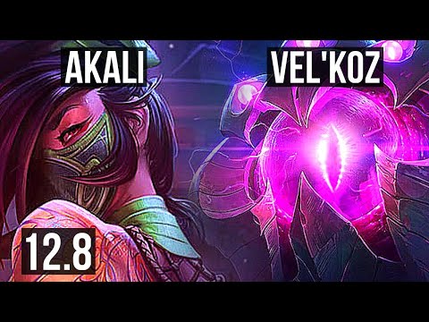 AKALI vs VEL'KOZ (MID) (DEFEAT) | 9 solo kills, 2.3M mastery | BR Master | 12.8