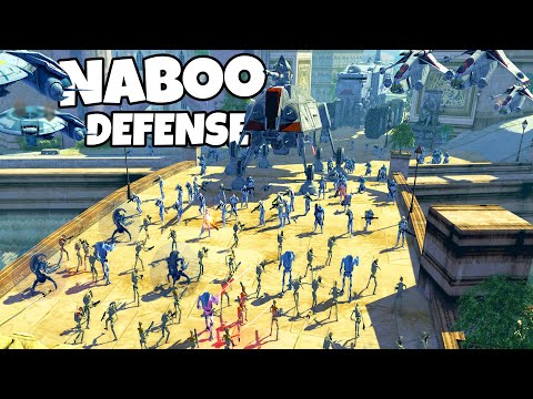 Full-Scale Droid Invasion of NABOO CITY Defenses! - Men of War: Star Wars Mod