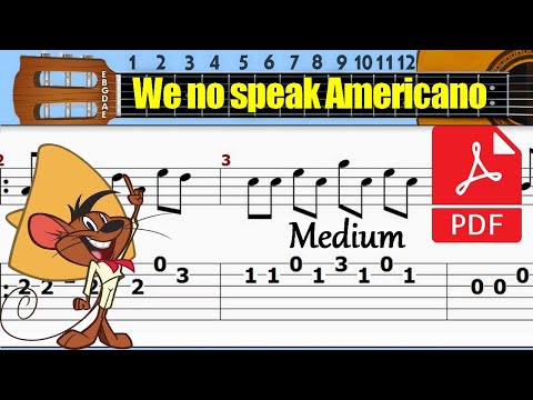 We No Speak Americano Guitar Tab