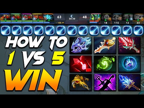 Storm Spirit 1 vs 5 How To Win - 59 Frags Mega Battle - Dota 2 Pro Gameplay [Watch & Learn]