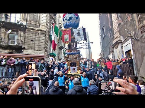 Cereo Pescivendoli - Salita e discesa dalle scale della pescheria 3/2/2023 Catania