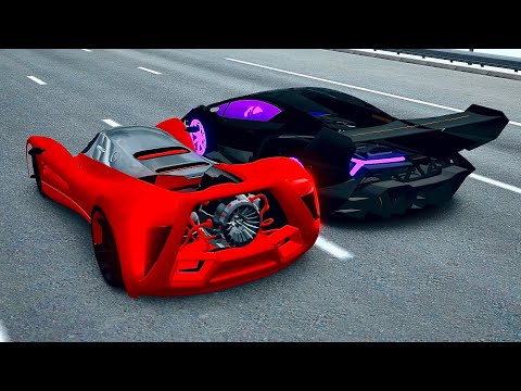 Lamborghini Veneno GTR vs Ferrari Marte 2050 Concept - Drag Race 10 KM
