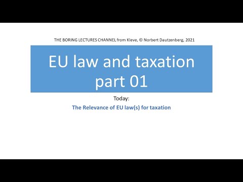 EU law and taxation part 01
