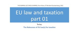 EU law and taxation part 01