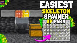 Easiest Skeleton Spawner XP Farm in Minecraft Bedrock 26 - 1.21