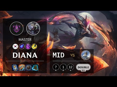 Diana Mid vs Galio - KR Master Patch 10.13