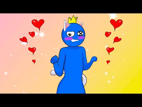 Blue x Green Sad Cat Dance - Rainbow Friends Animation meme