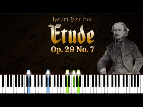Etude Op. 29 No. 7 - Henri Bertini | Piano Tutorial | Synthesia | How to play