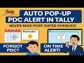Auto Reminder For PDC Cheques In Tally Post Dated Cheque