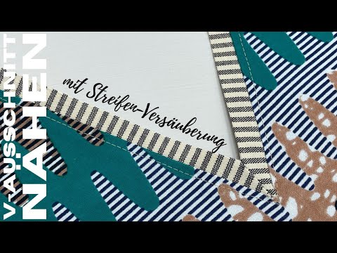 V-Ausschnitt nähen mit Streifen-Versäuberung