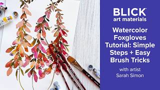 Watercolor Foxgloves Tutorial | 3 Brush Techniques with Sarah Simon
