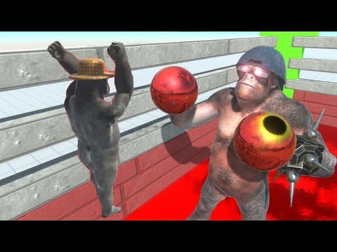 GORO BOXER VS PRIMATES SHERIFFS - ANIMAL REVOLT BATTLE SIMULATOR