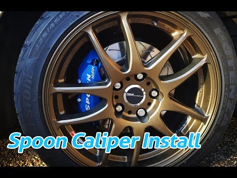 Honda Integra Spoon Caliper Install - AutoInstruct