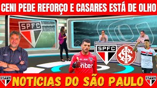 SPFC HOJE - ÓTIMO DIA! CASARES FALA DE REFORÇOS EM 2022, CRESPO E PABLO| CENI PEDE GOLEIRO E RIGONI