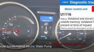 2012 Hyundai Sonata Hybrid Electric Water Pump U1116