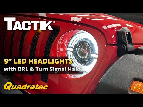 TACTIK 9" LED Headlight with DRL Halo Install & Review for Jeep Wrangler JL & Gladiator JT