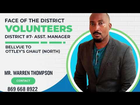 A Message From NEMA Manager for District 7 Bellvue to Ottley's Ghaut (North) Warren Thompson