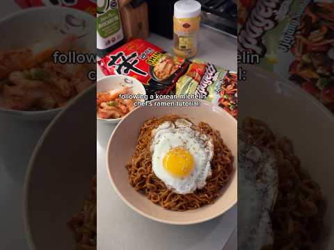 Following a Korean michelin star chef’s ramen tutorial!! Chapaghetti x Shin #cook #foodie
