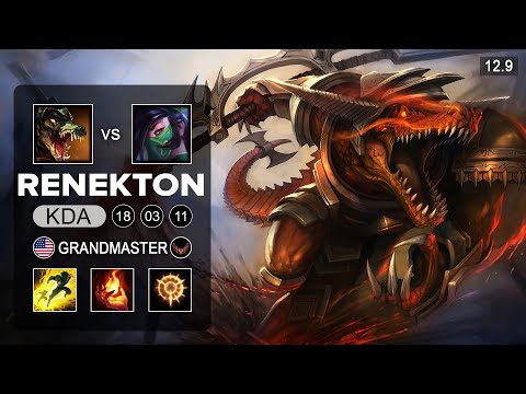 Renekton vs Akali Top - NA Grandmaster - Patch 12.9 Season 12