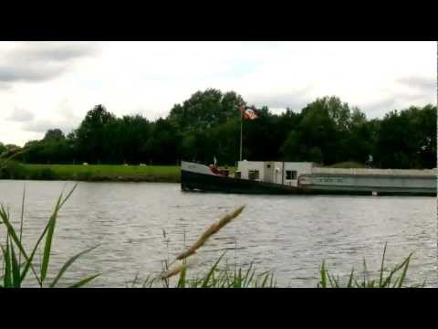 Vorbeifahrt Barka Binnenschiff Vota GMS 06002719 zu Berg auf der Hunte am WSA Oldenburg