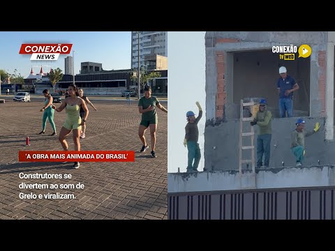 Vídeo: Construtores se divertem ao som de Grelo e viralizam.