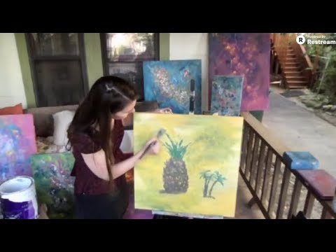 Abstract Painting — Pineapple Day! Wednesday, May 6th, 2020