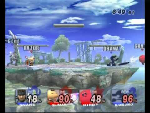 Tornado Alley Smash PSI.kick (Olimar) Gravity (Kirby) vs Clel (Snake) Inferno (GaW) 3/3