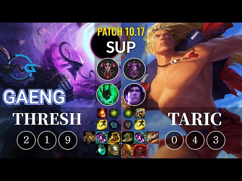 DFM Gaeng Thresh vs Taric Sup - KR Patch 10.17